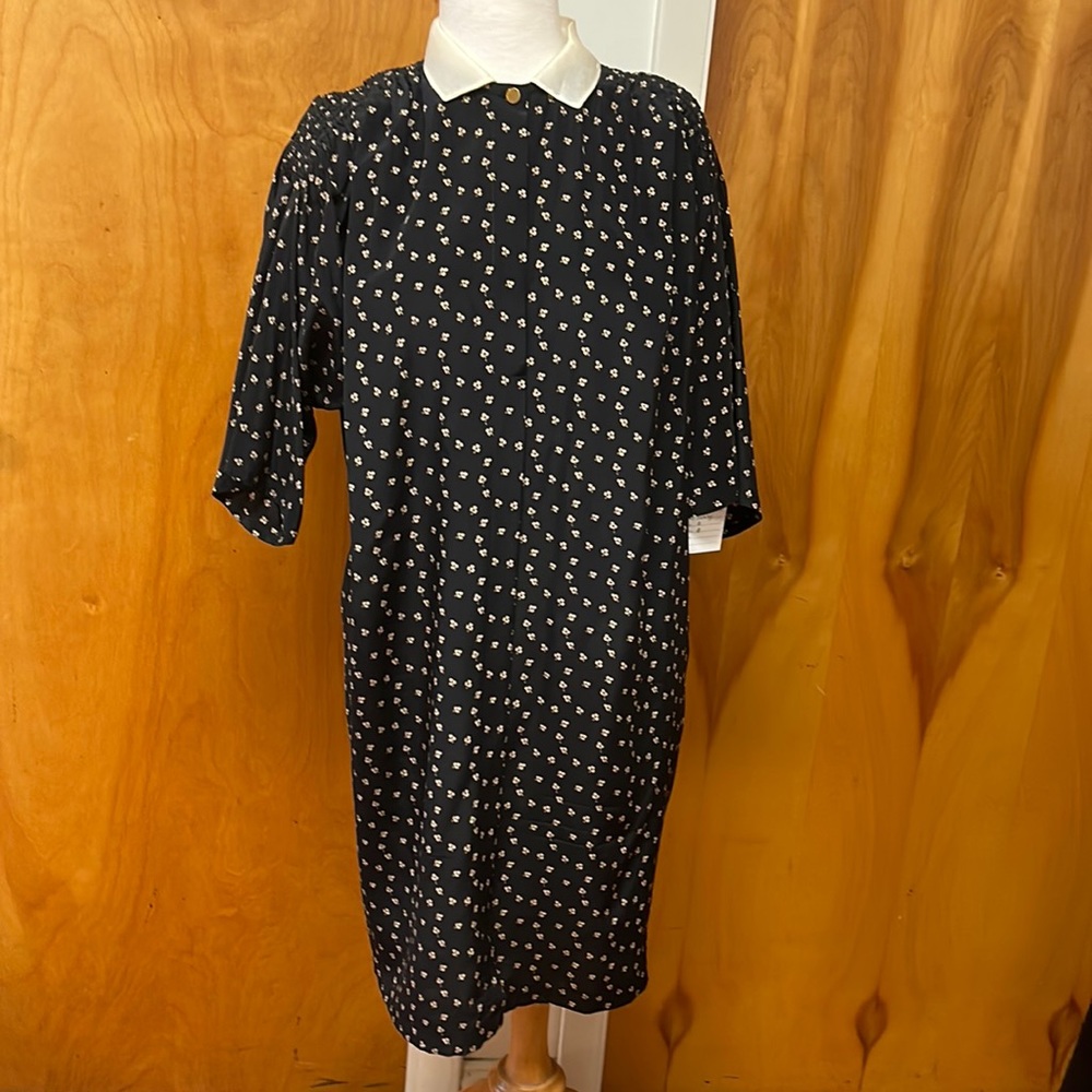 Vintage Ginny collared dress size 8 100% silk